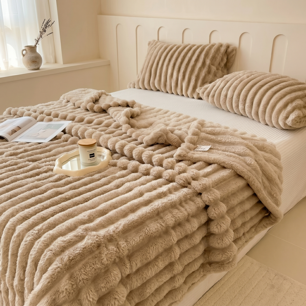 SoftDrift Plush Fleece Throw Blanket
