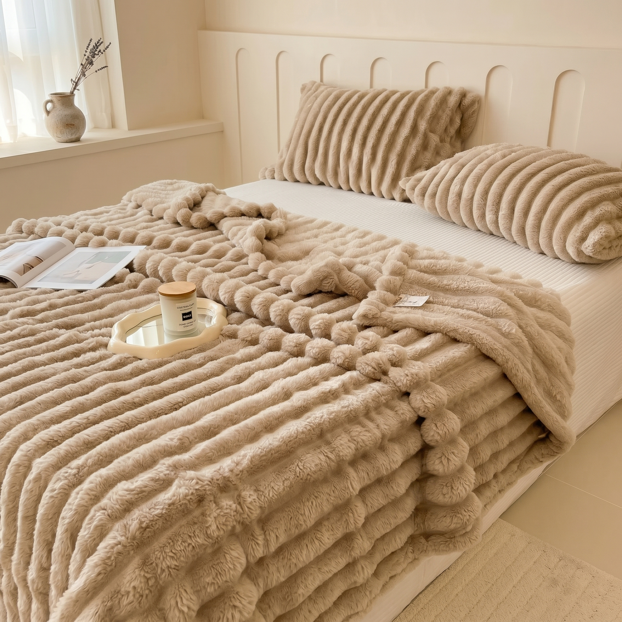 SoftDrift Plush Fleece Throw Blanket