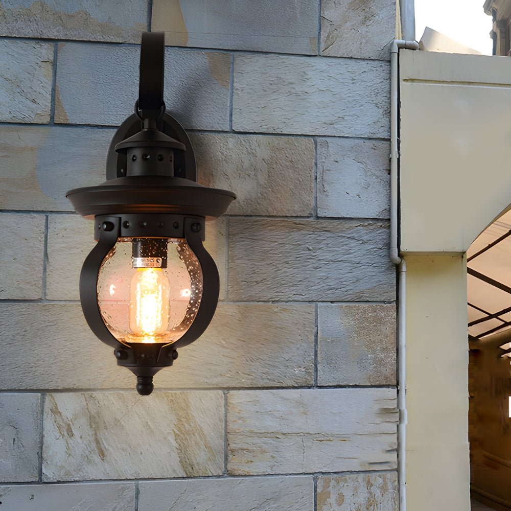 Lumiere Seeded Glass Outdoor Wall Lantern