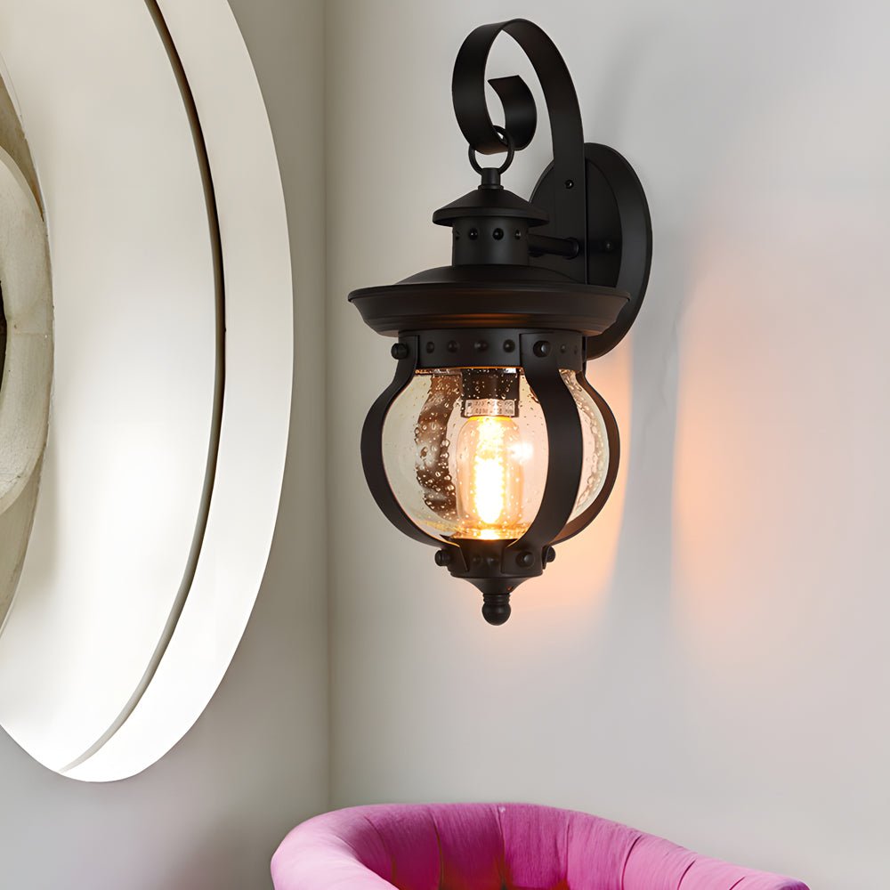 Lumiere Seeded Glass Outdoor Wall Lantern