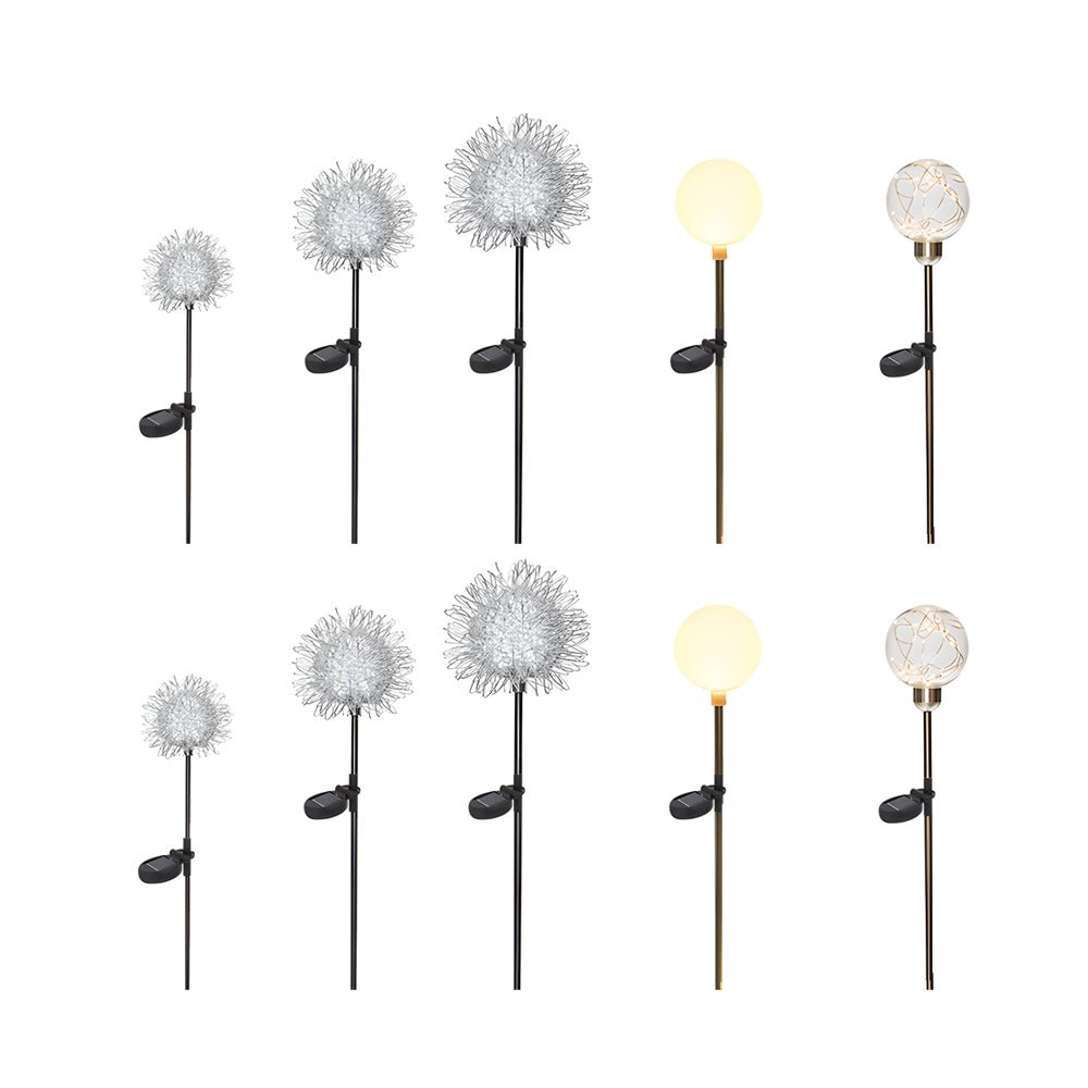DandelGlow 10-Piece Solar Pathway Light Set