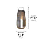 WovenGlow Handmade Rattan Hanging Lantern LED Outdoor Light