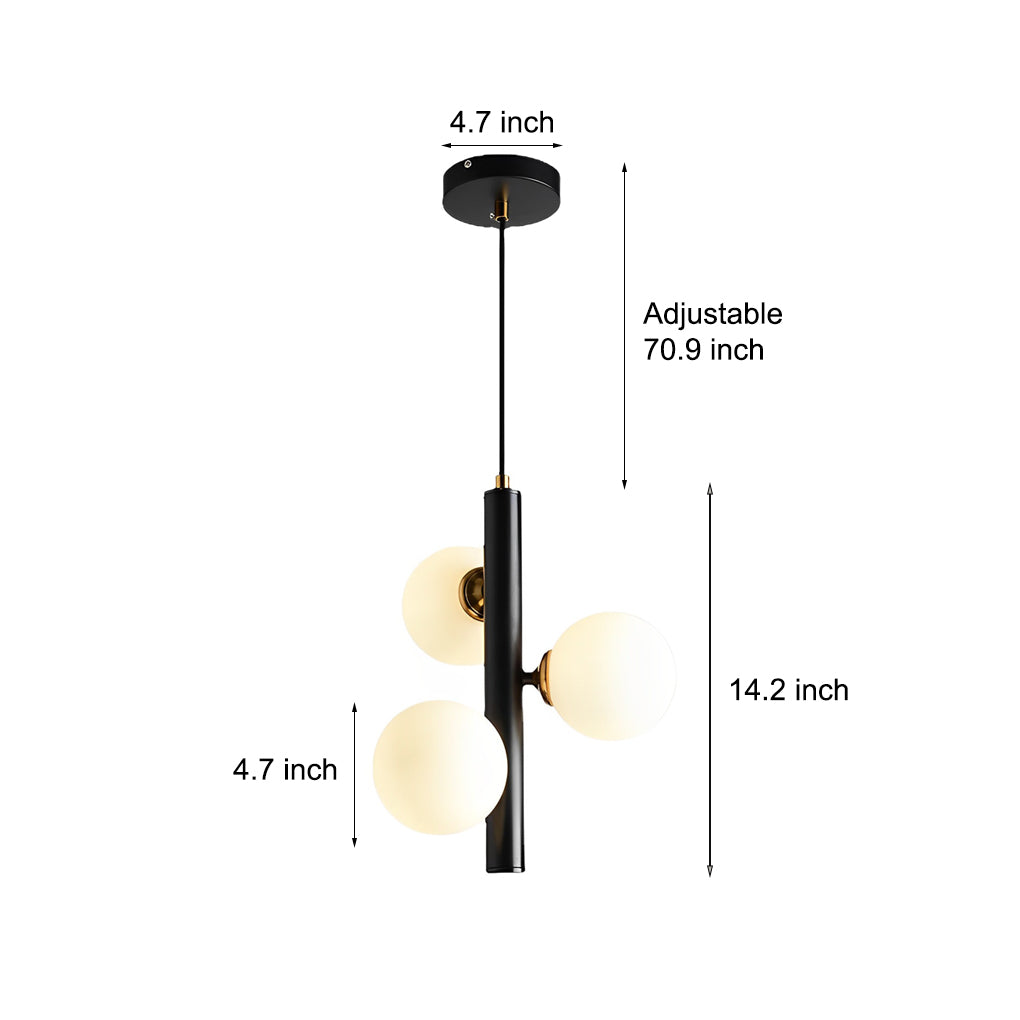 Trio Glass Ball Nordic Pendant Chandelier