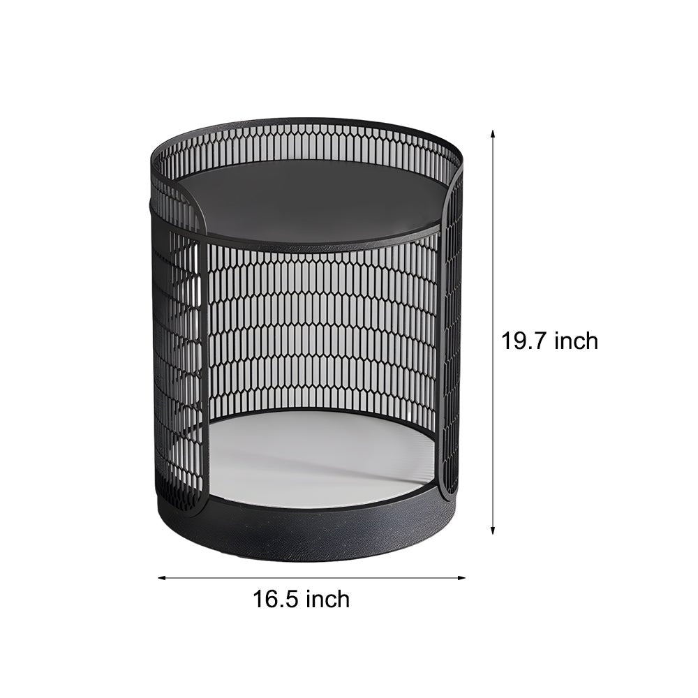 MeshGlow 19" Outdoor Floor Lamp with Table
