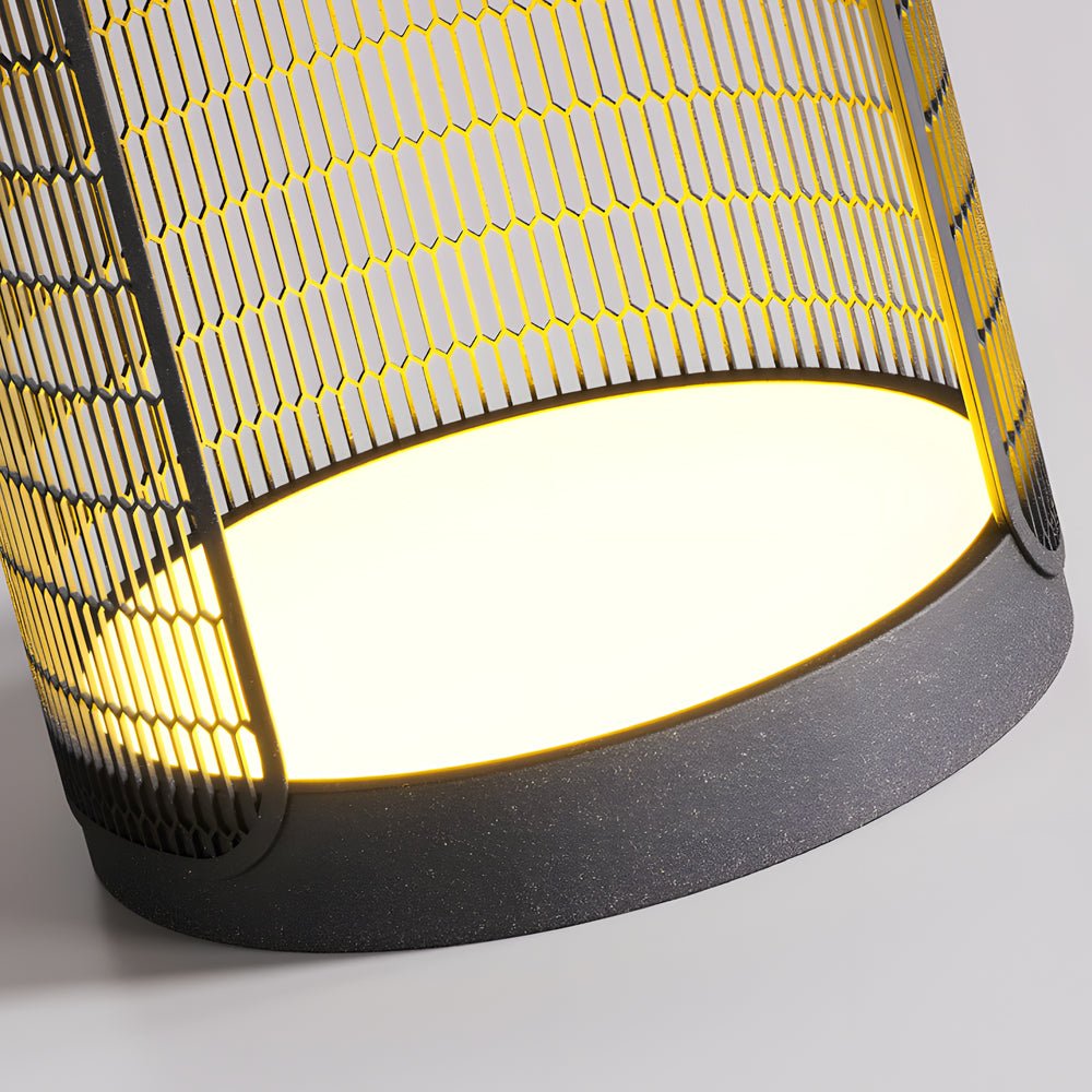 MeshGlow 19" Outdoor Floor Lamp with Table