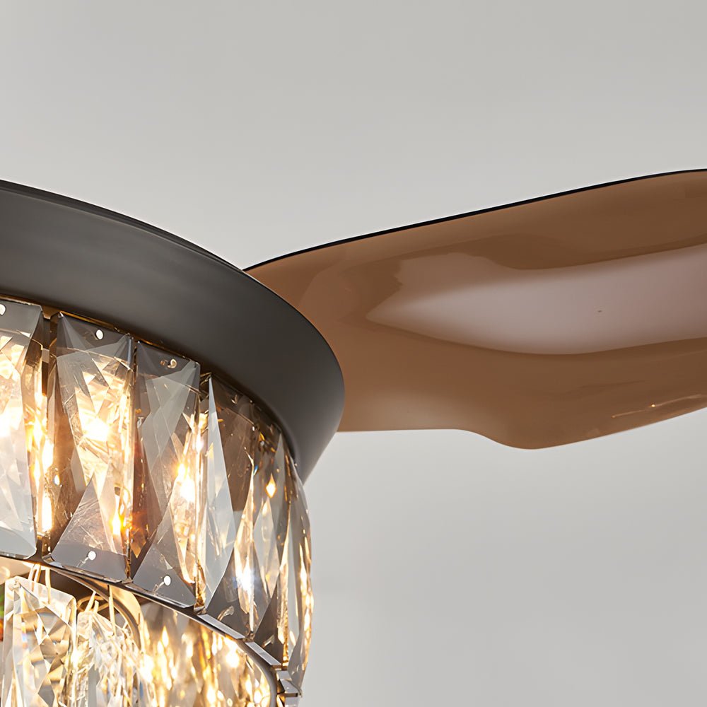 Noctis Crystal Retractable Ceiling Fan with LED Light