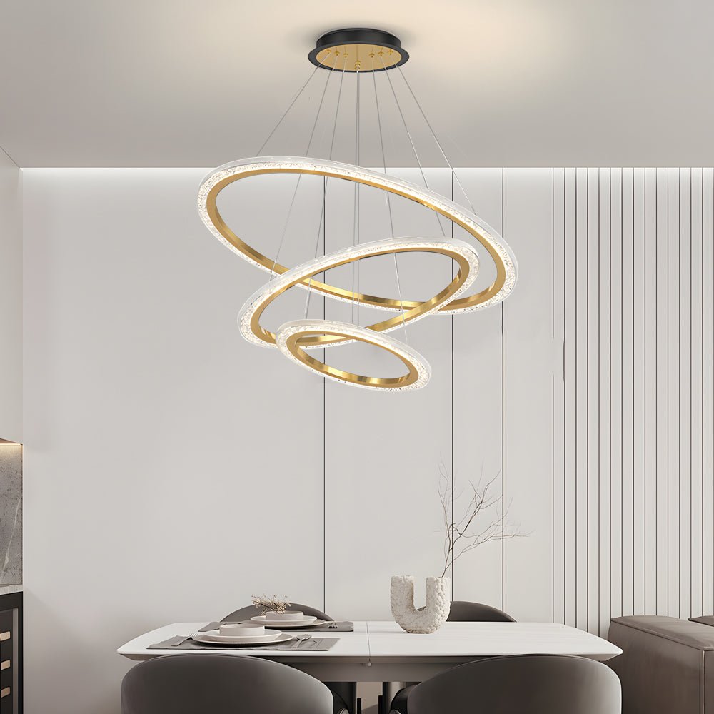 Orbis Adjustable Ring Chandelier with 3-Step Dimming