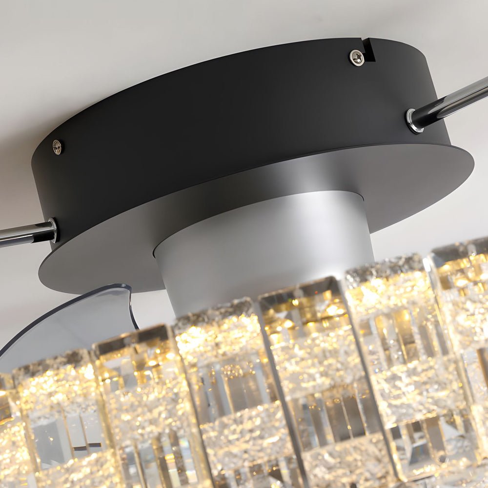 Cristara Crystal LED Low-Profile Ceiling Fan