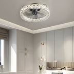 Cristara Crystal LED Low-Profile Ceiling Fan