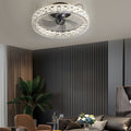 Cristara Crystal LED Low-Profile Ceiling Fan