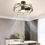 CageGlow 23.6'' Low Profile Ceiling Fan with Dimmable Light