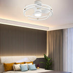 CageGlow 23.6'' Low Profile Ceiling Fan with Dimmable Light