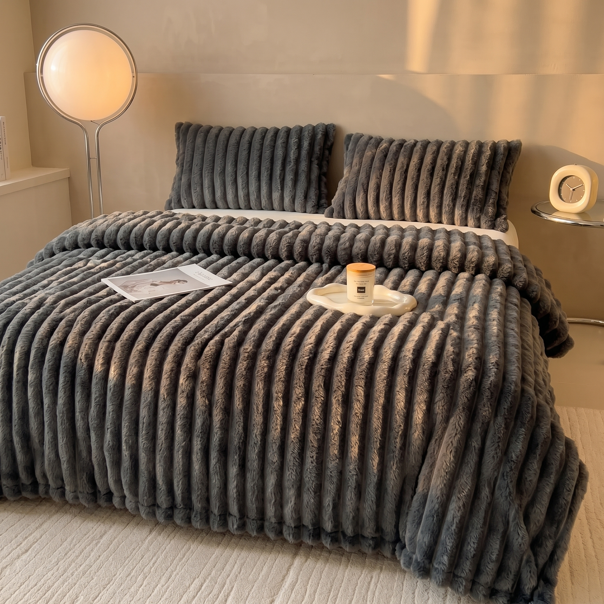 SoftDrift Plush Fleece Throw Blanket