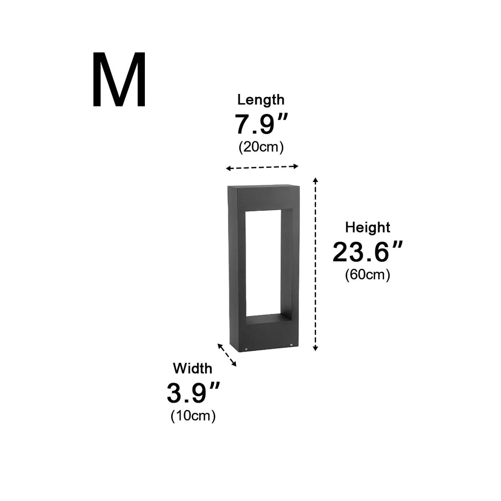 Monolith Square LED Outdoor Lawn Post Light