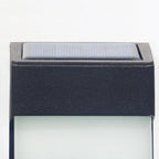 Terra Solar LED Glass Outdoor Wall Light, Set of 2