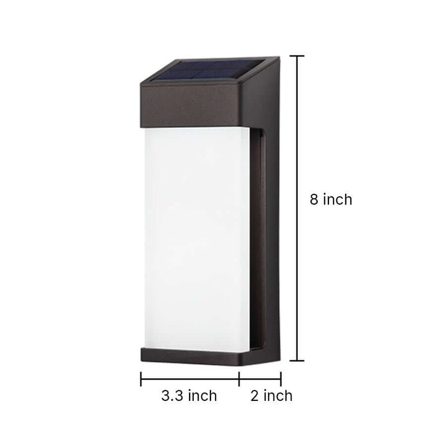 Terra Solar LED Glass Outdoor Wall Light, Set of 2