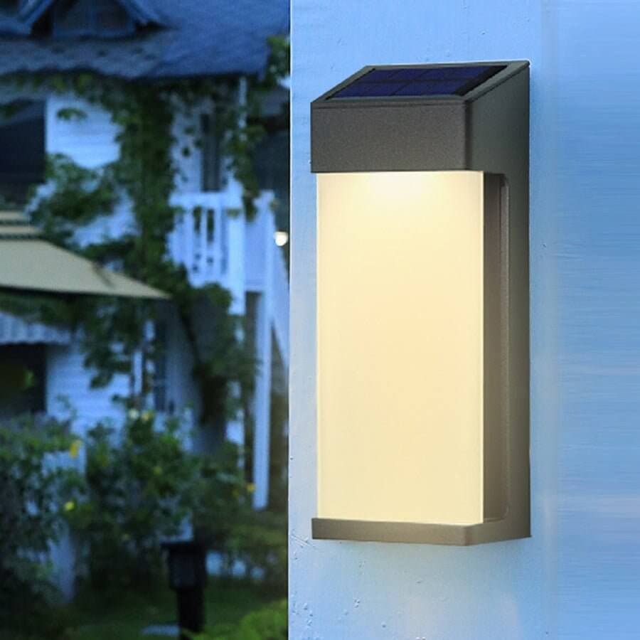 Terra Solar LED Glass Outdoor Wall Light, Set of 2