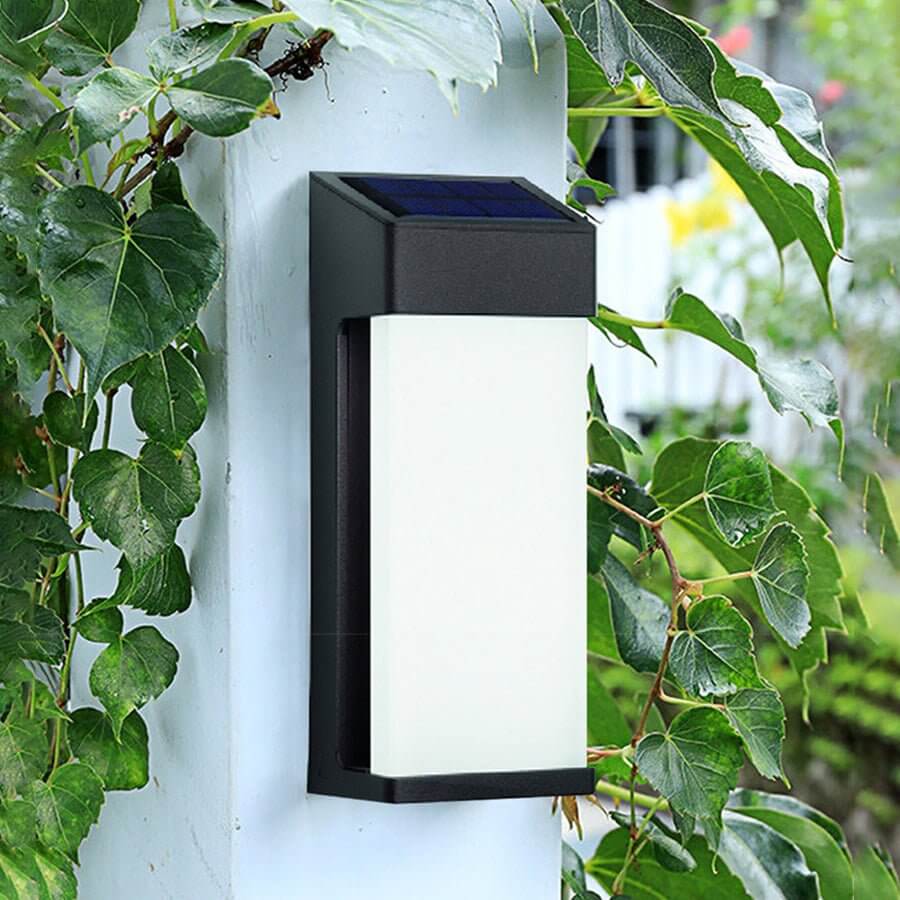 Terra Solar LED Glass Outdoor Wall Light, Set of 2