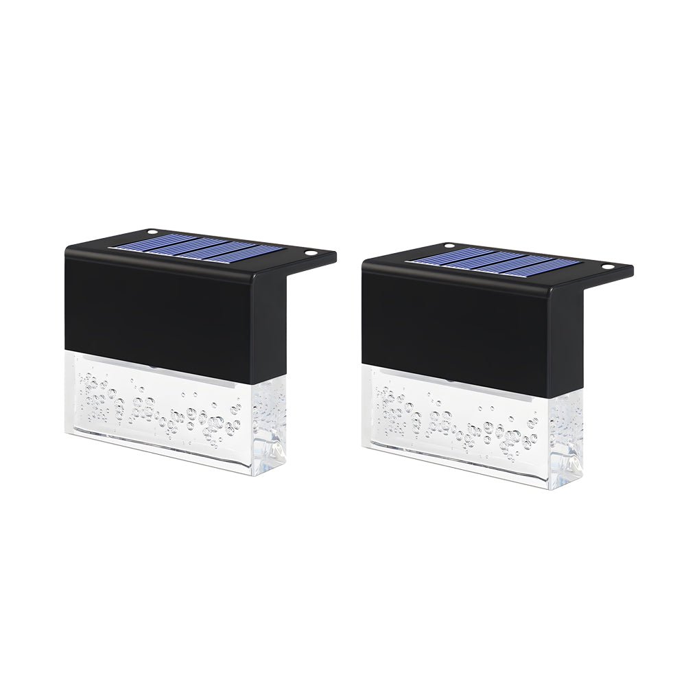 BubbleGlow Solar RGB Fence & Step Lights (2-Pack)