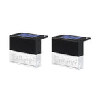 BubbleGlow Solar RGB Fence & Step Lights (2-Pack)