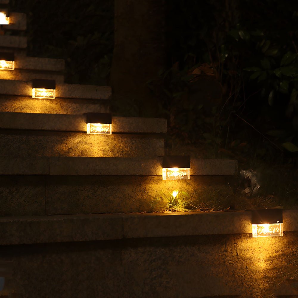 BubbleGlow Solar RGB Fence & Step Lights (2-Pack)