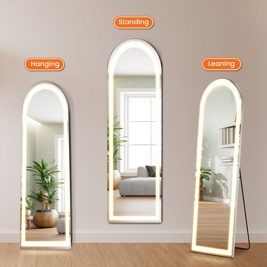 Lumina Dimmable LED Full-Length Floor Mirror with Stand