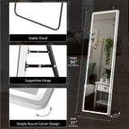 Lumina Dimmable LED Full-Length Floor Mirror with Stand