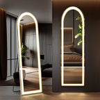Lumina Dimmable LED Full-Length Floor Mirror with Stand