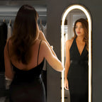 Lumina Dimmable LED Full-Length Floor Mirror with Stand