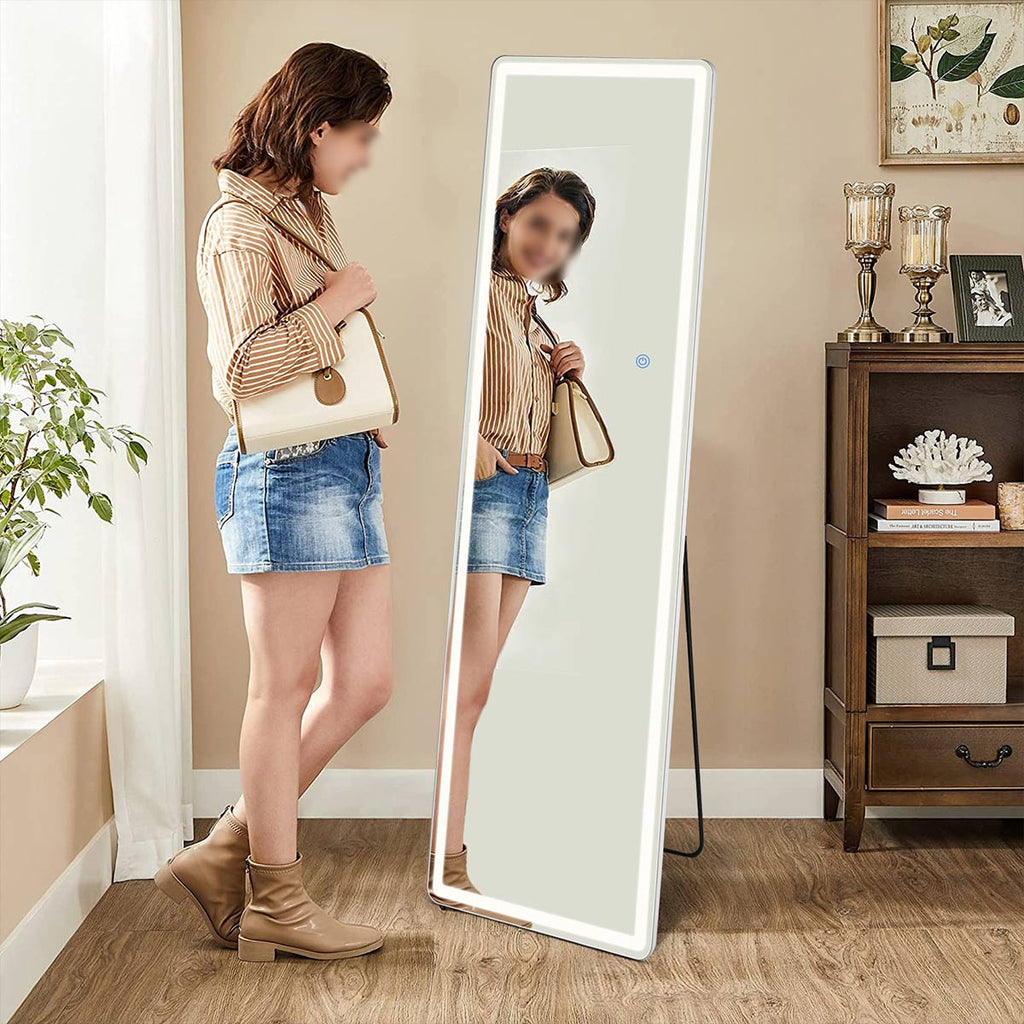 Lumina Dimmable LED Full-Length Floor Mirror with Stand
