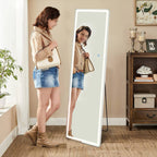 Lumina Dimmable LED Full-Length Floor Mirror with Stand