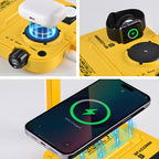 TriGlow 3-in-1 LED Bedside Lamp with Wireless Charger