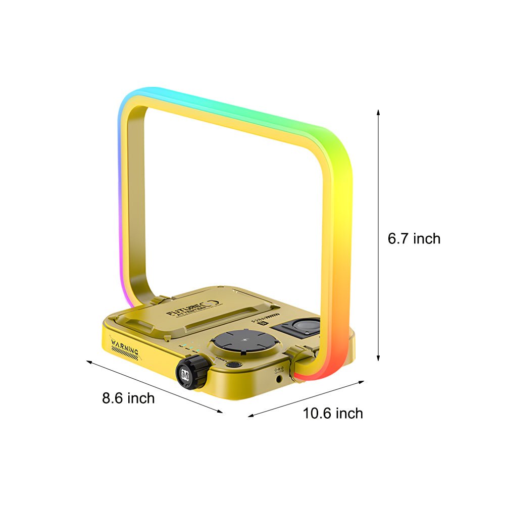 TriGlow 3-in-1 LED Bedside Lamp with Wireless Charger