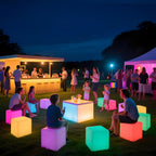 Cubix RGB Solar Outdoor Cube Floor Lamp