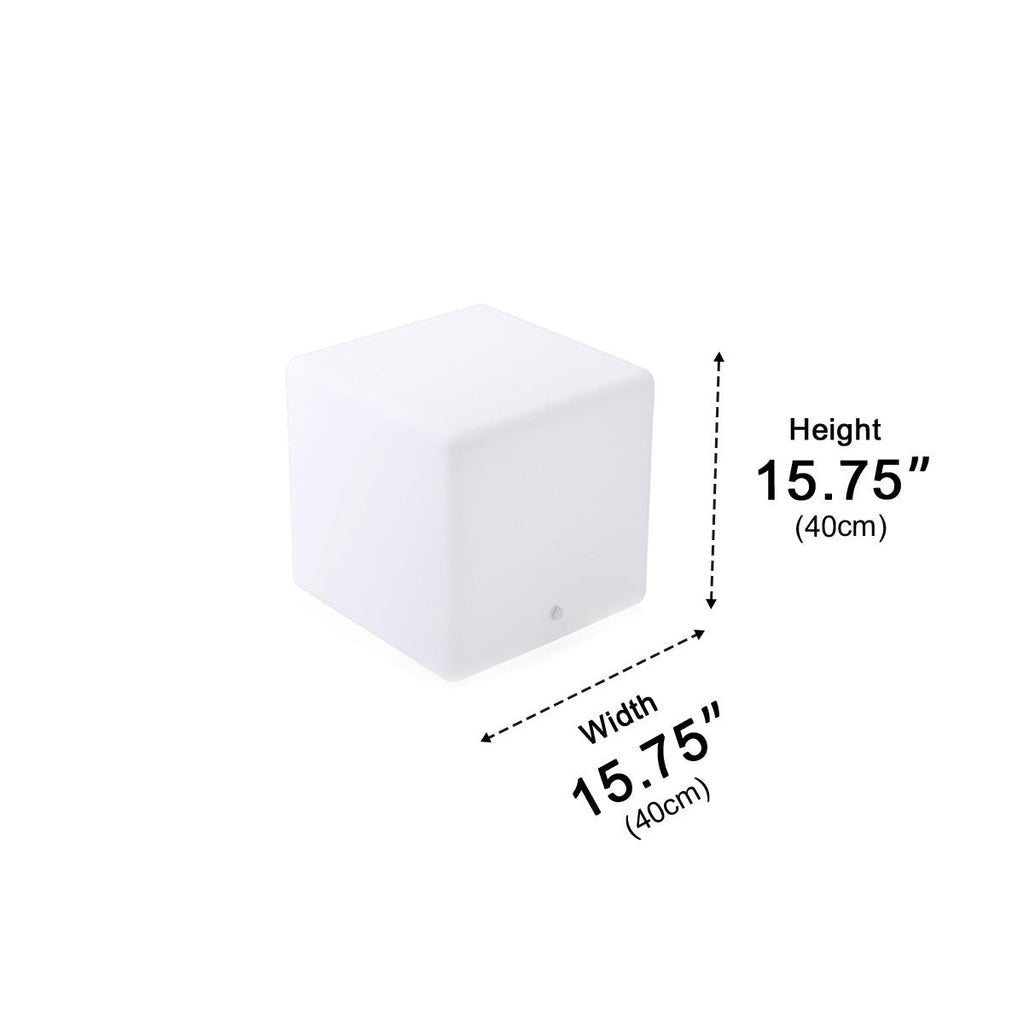 Cubix RGB Solar Outdoor Cube Floor Lamp