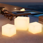Cubix RGB Solar Outdoor Cube Floor Lamp