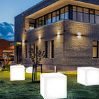 Cubix RGB Solar Outdoor Cube Floor Lamp
