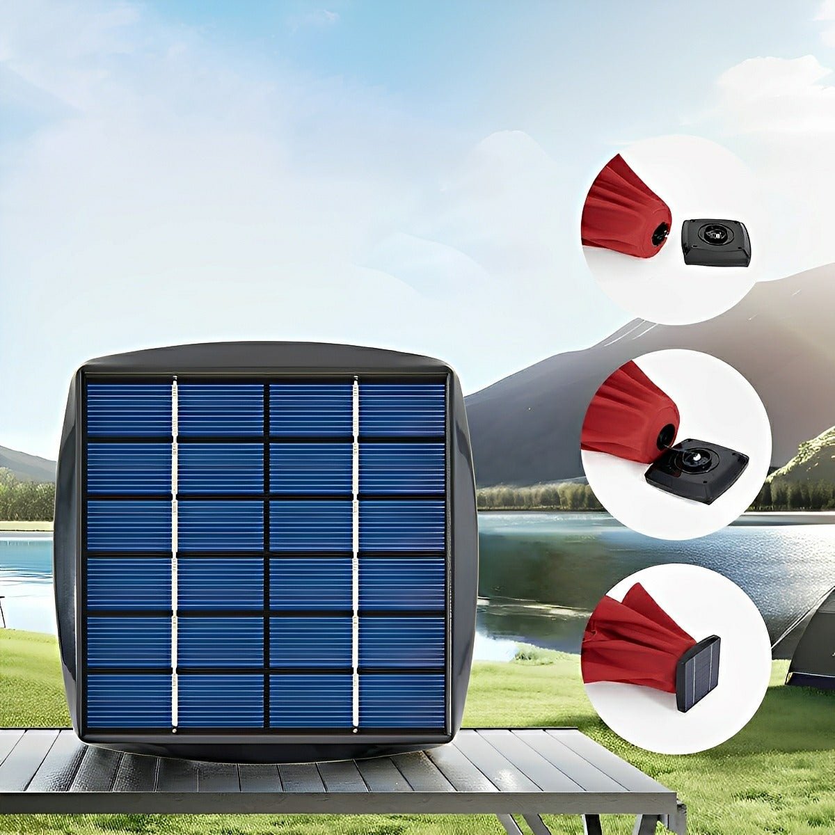 SolArc 9.5FT Solar LED Patio Umbrella with Tilt Adjustment