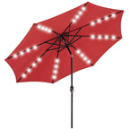 SolArc 9.5FT Solar LED Patio Umbrella with Tilt Adjustment