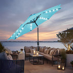 SolArc 9.5FT Solar LED Patio Umbrella with Tilt Adjustment