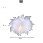 Bloomly 20" Fabric Flower Pendant Light