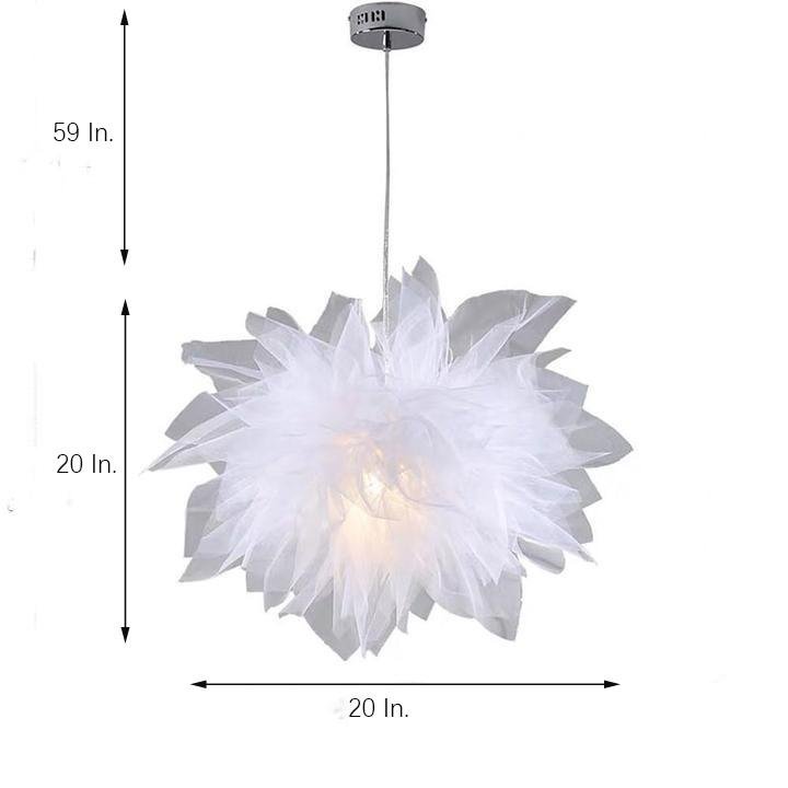 Bloomly 20" Fabric Flower Pendant Light