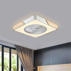 SilentFlow 21'' Bladeless LED Flush Mount Ceiling Fan Light