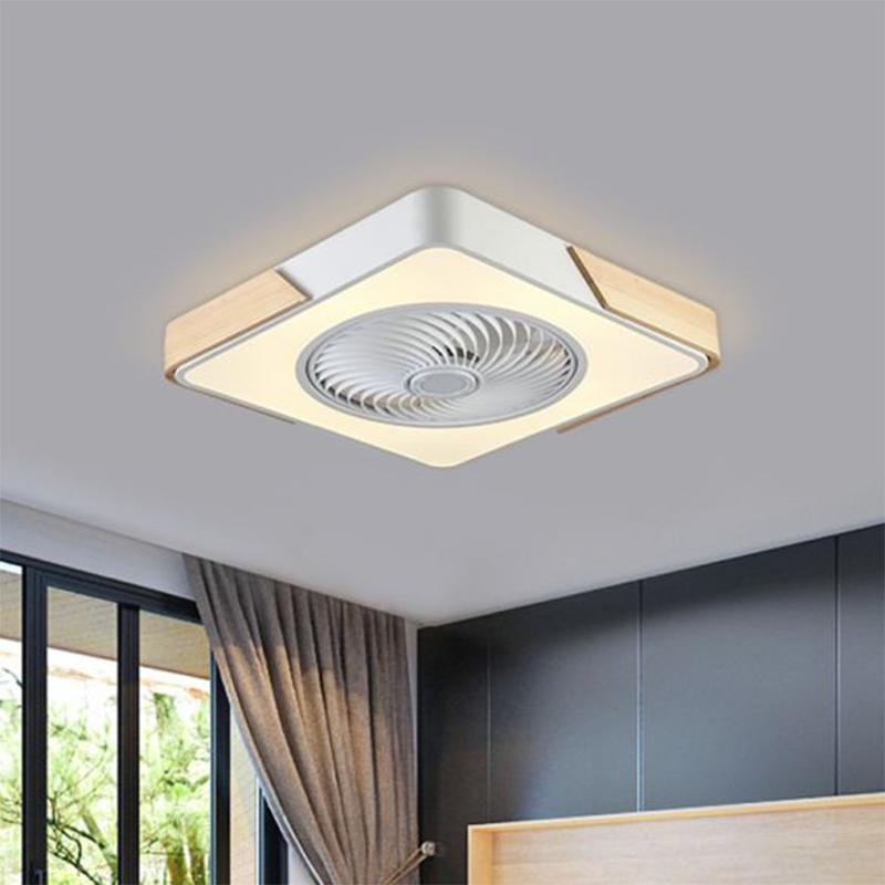 SilentFlow 21'' Bladeless LED Flush Mount Ceiling Fan Light