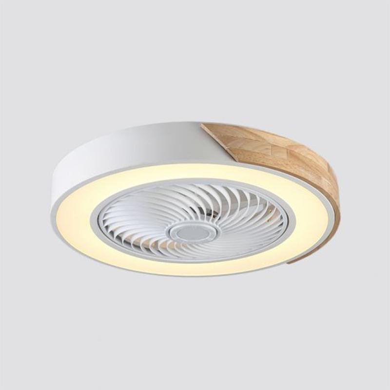 SilentFlow 21'' Bladeless LED Flush Mount Ceiling Fan Light