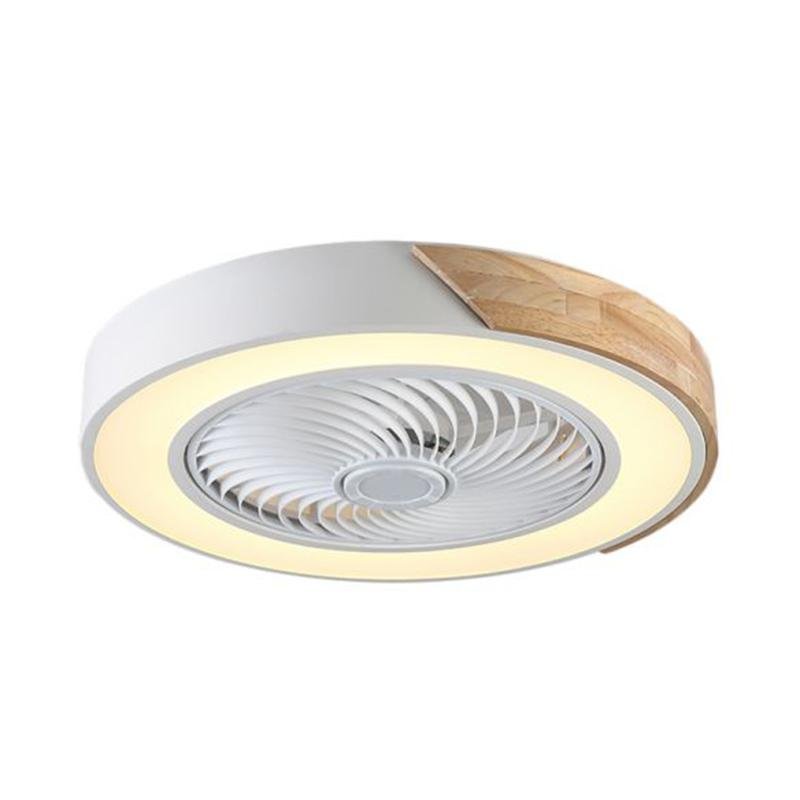 SilentFlow 21'' Bladeless LED Flush Mount Ceiling Fan Light