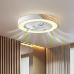 SilentFlow 21'' Bladeless LED Flush Mount Ceiling Fan Light