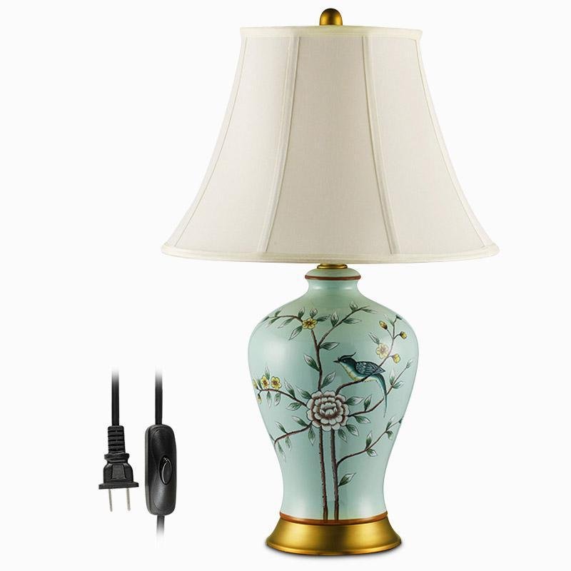 Songbird Porcelain Table Lamp, 23''