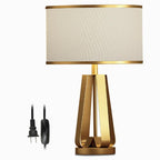 Axis 22" Brass Geometric Table Lamp