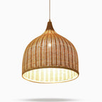 Savanna Bell-Shaped Rattan Pendant Light